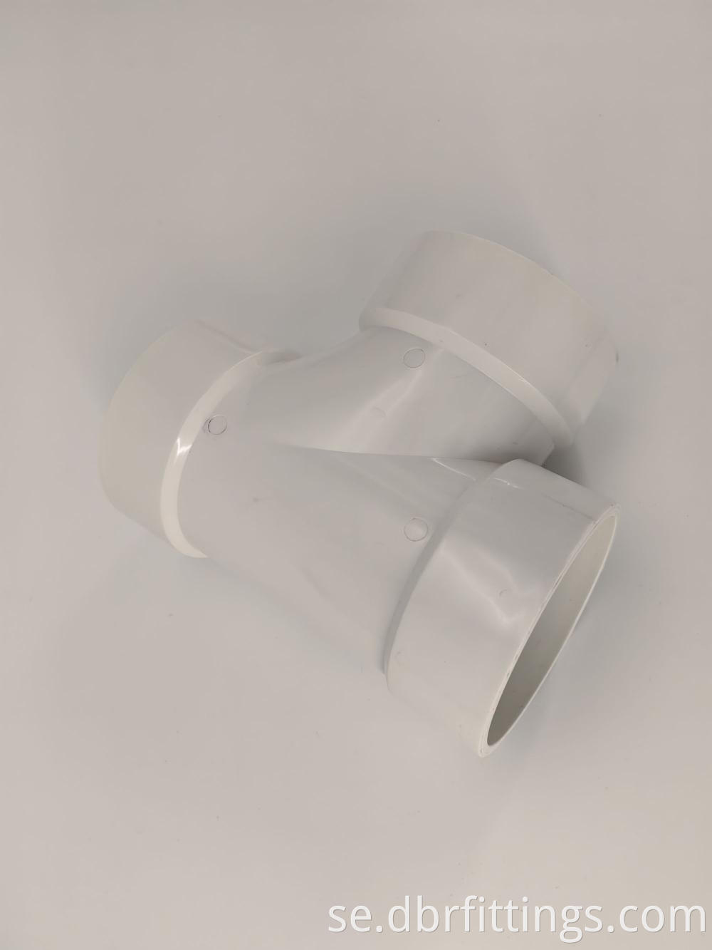 White UPC DWV PVC fittings SANITARY TEE